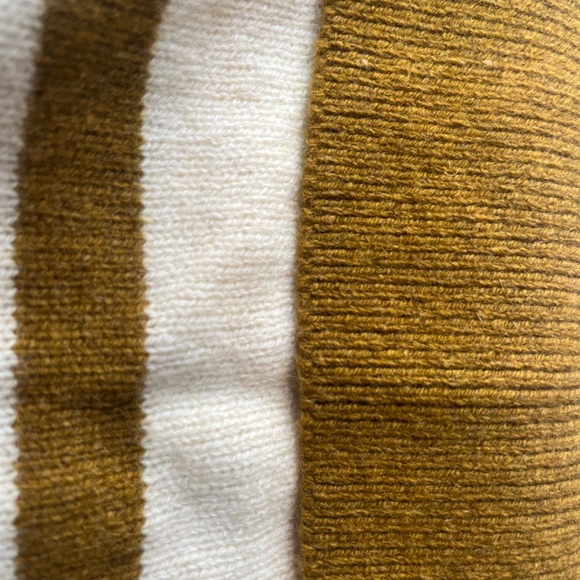 Everlane ReCashmere Collared Sweater | Cream and Brown Stripes | Women’s Small - Picture 10 of 13